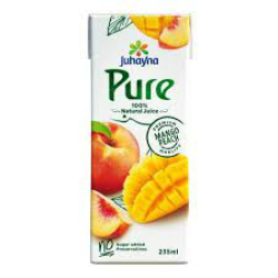 عصير  بيور مانجو وخوخ جهينة 235مل  (كرتونة=27 عبوة)