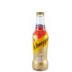 شويبس جولد زجاج خوخ 250مل  (باكت=12 زجاجة)