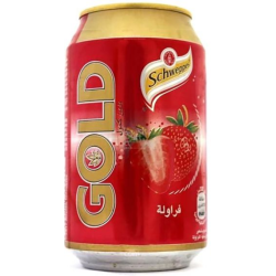 شويبس جولد كانز فراولة 330مل  (كرتونة=24 زجاجة)