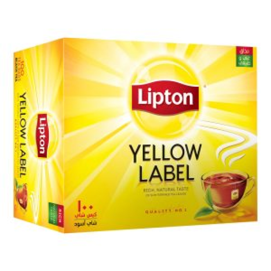 شاي ليبتون 100 فتلة  (كرتونة=18 علبة)