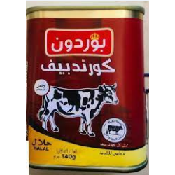 كورند بيف - بوردن 340جم  (كرتونة=24 صفيحة)
