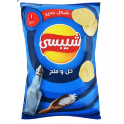 شيبسي بالخل والملح 1جنيه جديد   (كرتونة=24 كيس)